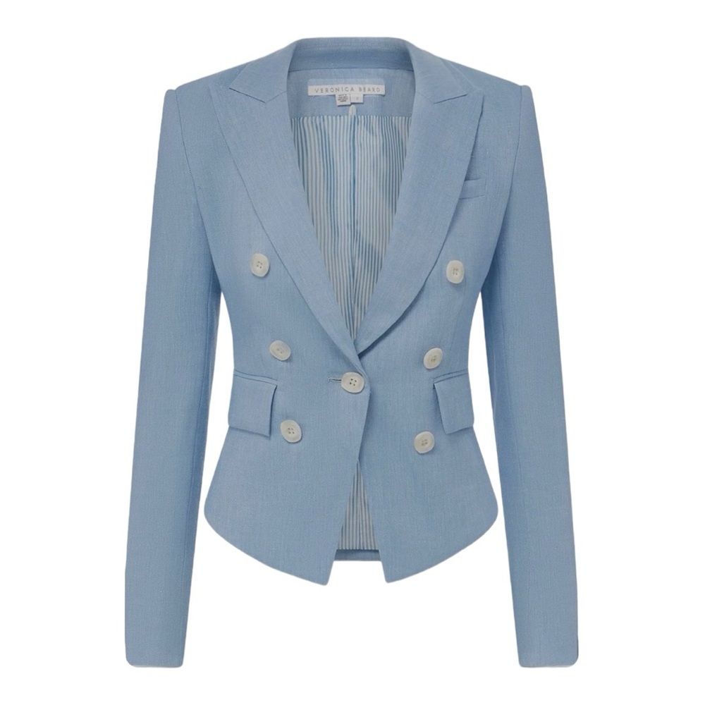 Veronica Beard (4) Diego Dickie Jacket in Lake Blue NEW WITH TAGS ON